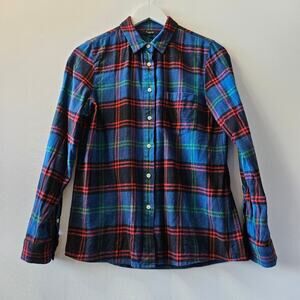 Madewell Women's Cotton Faded Flannel Blue Red Size Small
